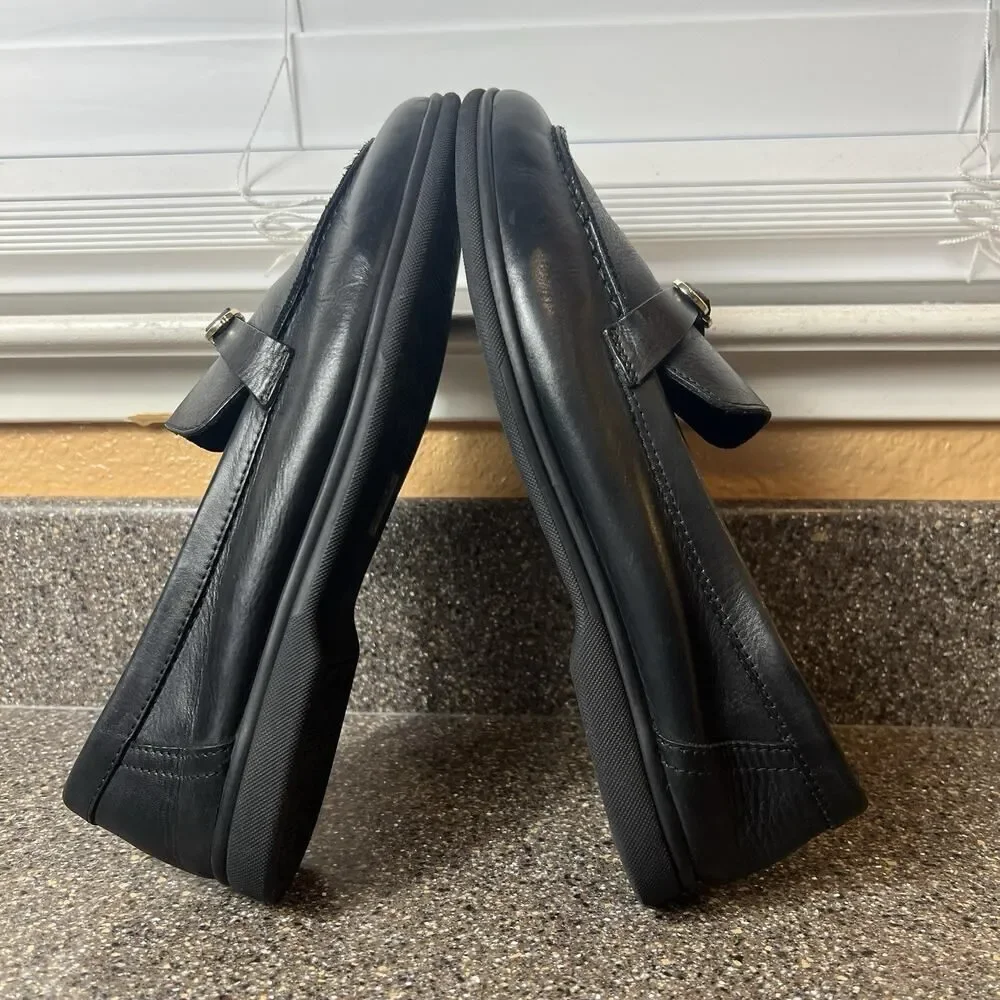 Aldo Pillow Walk Comfort Casual Shoes Black Leather Womens Size 10 Slip On Flats